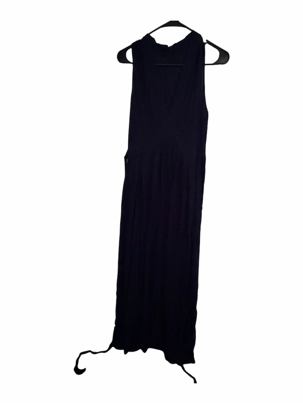 Olivaceous Navy Blue Sleeveless Maxi with Waist Tie